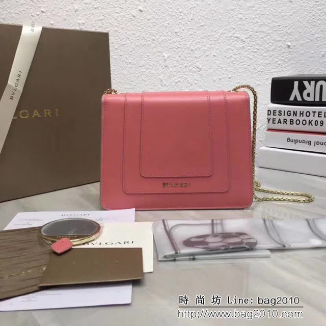 BVLGARI寶格麗 同步專櫃 最新款單層蛇頭包 鏈條單肩斜挎包 34559 FYD1418